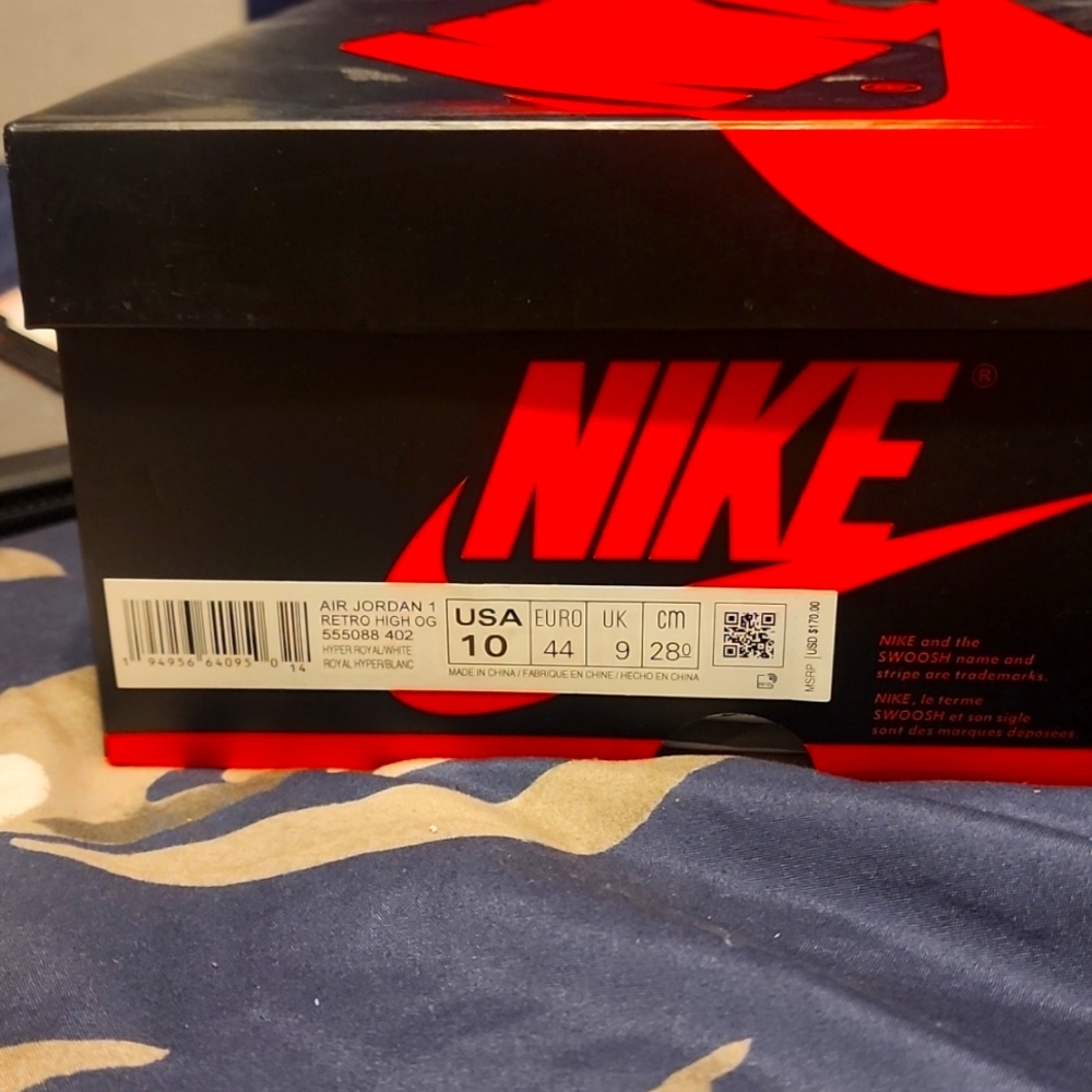 Jordan Retro High OG Hyper Royal/White